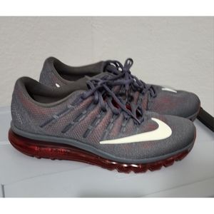 Nike Air Max Size 13 mens dark gray red sneakers shoes